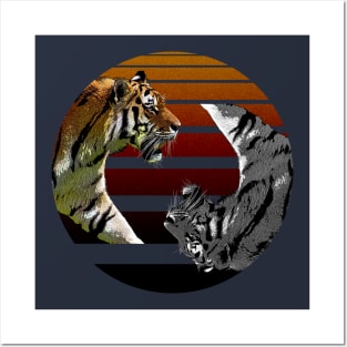 Tiger Yin Yang Posters and Art